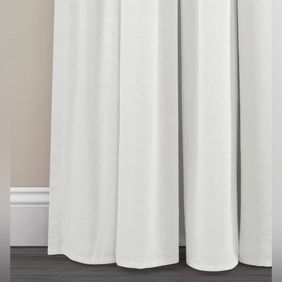 Lush Decor Linen Button 100 Percent Lined Blackout Window 2 Curtain Panels - Picture 5 of 7